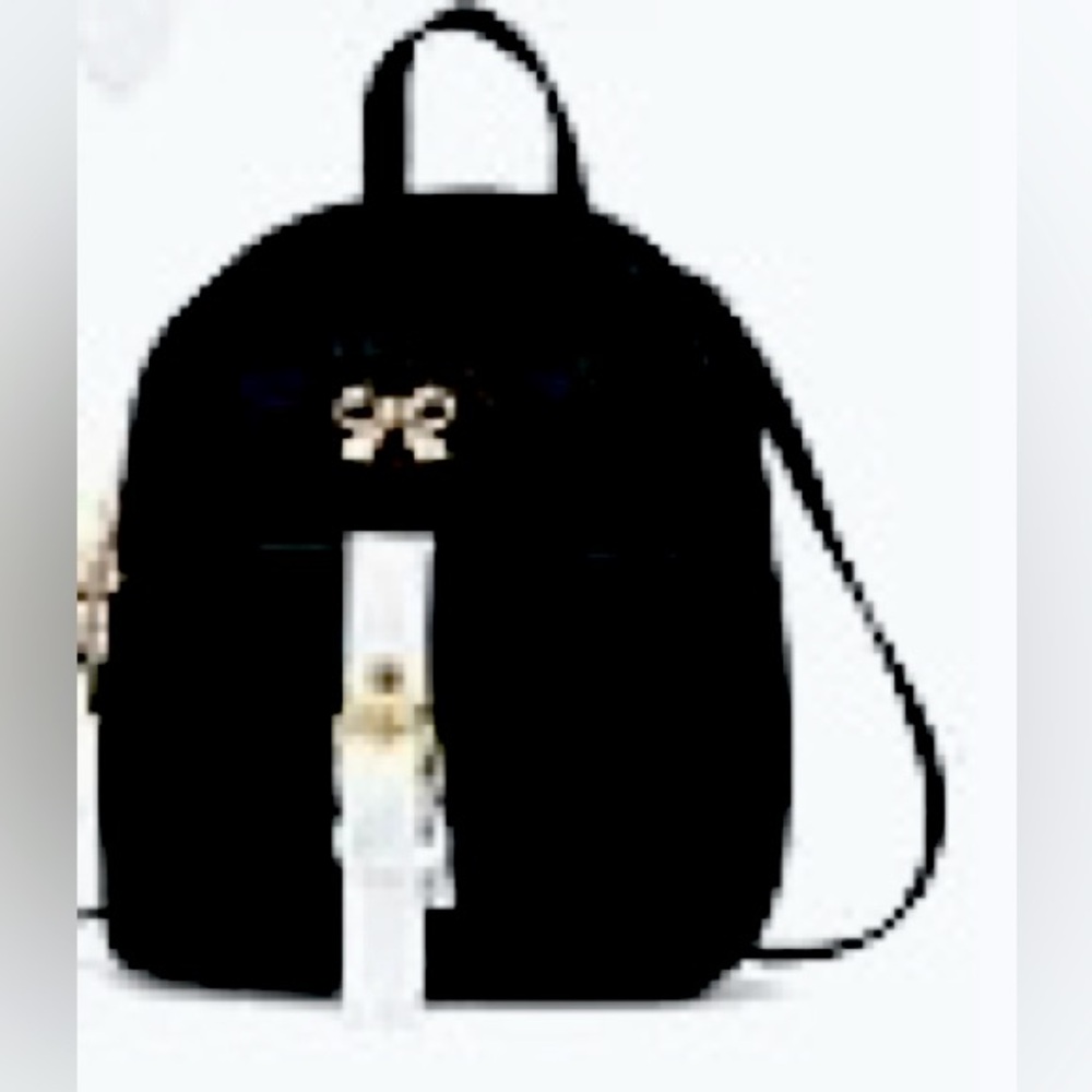🖤BLACK🖤MINI BACKPACKw/goldtone accents,2compartments,adjustable straps✨NEW✨